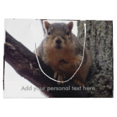 Eekhoorn die naar je cadeautas kijkt (Achterkant)