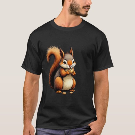 Eekhoorn die noten eet T-shirt (Voorkant)
