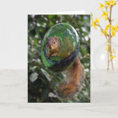 Eekhoorn die rondhangt kaart (Gele Bloem)