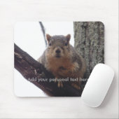 Eekhoorn die uw muispad bekijkt muismat (Met muis)