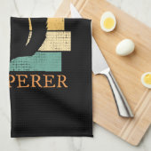 Eekhoorn Dier Bos Retro Theedoek (Quarter Fold)