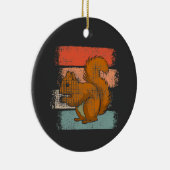 Eekhoorn Dier Retro Keramisch Ornament (Rechts)