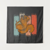 Eekhoorn Dier Retro Wandkleed (Voorkant (horizontaal))
