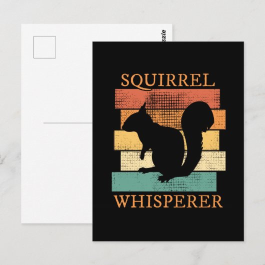 Eekhoorn Dierenbos Retro Briefkaart (Voorkant / Achterkant)