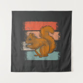 Eekhoorn Dierenretro Wandkleed (Voorkant)