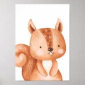 Eekhoorn Dierneurierij Poster Kinder Room Decor (Voorkant)