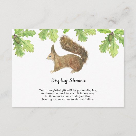 Eekhoorn - display douche informatiekaartje (Voorkant)