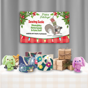 Eekhoorn draad naaien quilten ambacht show display spandoek