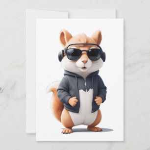 Eekhoorn Dragen Hoodie Funny Cool Animal Vector Kaart