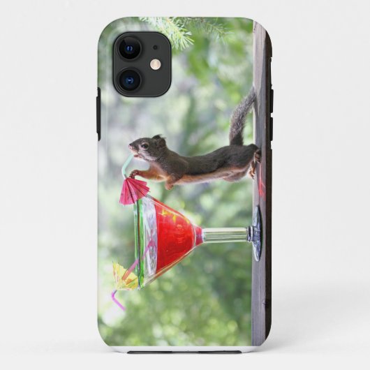 Eekhoorn Drink een cocktail bij Happy Hour Case-Mate iPhone Case (Achterkant)