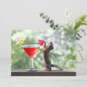 Eekhoorn Drink een cocktail bij Happy Hour Kaart (Staand voorkant)