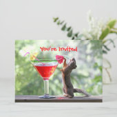 Eekhoorn Drink een cocktail bij Happy Hour Kaart (Staand voorkant)