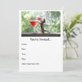 Eekhoorn Drink een cocktail bij Happy Hour Kaart (Staand voorkant)