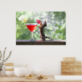 Eekhoorn Drink een cocktail bij Happy Hour Poster (Keuken)