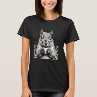 Eekhoorn Drink Koffie Schattigee Wildlife Natuur L T-shirt