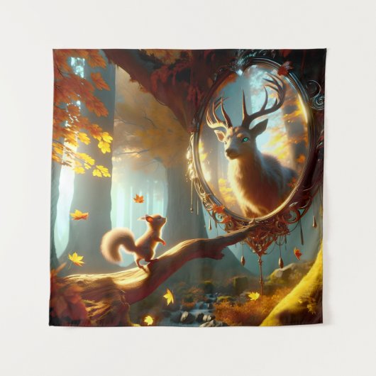Eekhoorn Dromen Van Een Regal Stag Wandkleed (Voorkant)