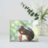 Eekhoorn Een ijsklok eten Briefkaart (Staand voorkant)