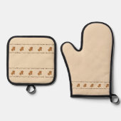 Eekhoorn Eikel & Bladeren Ovenwant & Pannenlap Set (Voorkant)