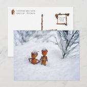 Eekhoorn elven op een sneeuw - winter briefkaart (Voorkant / Achterkant)