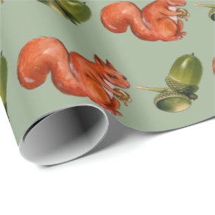 Eekhoorn en Eikel Cadeaupapier