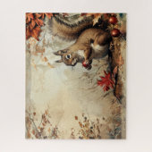  Eekhoorn en Eikels in Herfst 16x20 Legpuzzel (Verticaal)