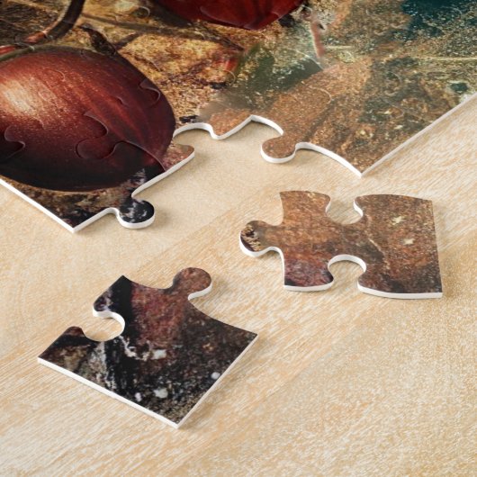 Eekhoorn en Eikels in Herfst 20x30 Legpuzzel (Zijkant)