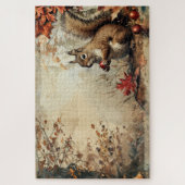 Eekhoorn en Eikels in Herfst 20x30 Legpuzzel (Verticaal)