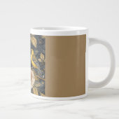 Eekhoorn en gele kanarie met bloemenpatroon grote koffiekop (Rechts)