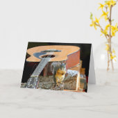 Eekhoorn en Gitaar Kaart (Gele Bloem)