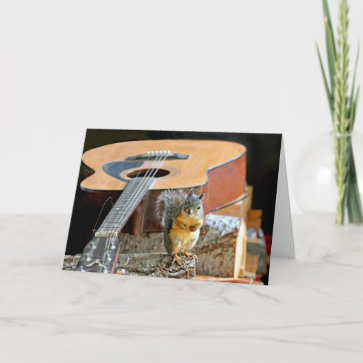 Eekhoorn en Gitaar Kaart (Voorkant)