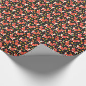 Eekhoorn en herfst leder Patroon Cadeaupapier (Hoek)