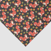 Eekhoorn en herfst leder Patroon Tissuepapier (Detail)