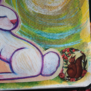 Eekhoorn en Holly winter Rode Eekhoorns Ronde Sticker