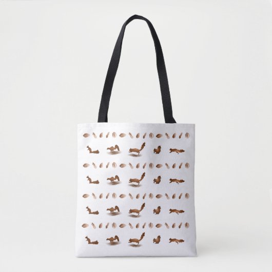 eekhoorn en moeren patroon tote bag (Voorkant)