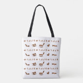 eekhoorn en moeren patroon tote bag (Achterkant)