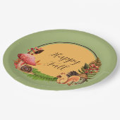 Eekhoorn en natuur met aanpasbare tekst papieren bordje (Gekanteld)