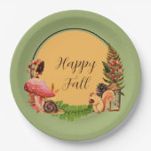 Eekhoorn en natuur met aanpasbare tekst papieren bordje (Voorkant)