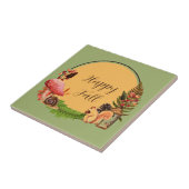 Eekhoorn en natuur met aanpasbare tekst tegeltje (Zijkant)