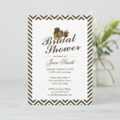 Eekhoorn en Nut Chevron Stripes Vrijgezellenfeest Kaart (Staand voorkant)