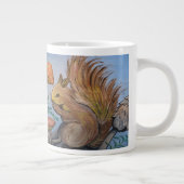 Eekhoorn en paddenstoelen grote koffiekop (Rechts)