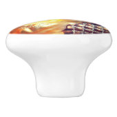 Eekhoorn en pinecone  herfst winter ornament keramische knop (Zijkant)