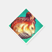 Eekhoorn en pinecone  herfst winter ornament servet (Hoek)