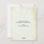 Eekhoorn en pompoenen Herfst rustieke Thanksgiving Feestdagenkaart (Achterkant)