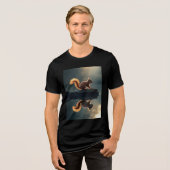 "Eekhoorn en reflectie" Tri-Blend Shirt (Voorkant volledig)