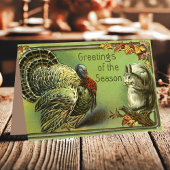 eekhoorn en Turkse Thanksgiving Feestdagen Kaart