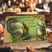 eekhoorn en Turkse Thanksgiving Feestdagen Kaart