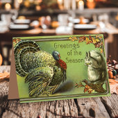 eekhoorn en Turkse Thanksgiving Feestdagen Kaart