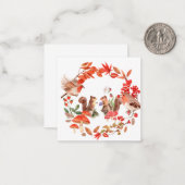 Eekhoorn en vogelkaart notitiekaartje (Voorkant / Achterkant in situ)