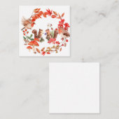 Eekhoorn en vogelkaart notitiekaartje (Voorkant / Achterkant)