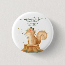 Eekhoorn familie wilde dier baby pasgeboren ronde button 3,2 cm